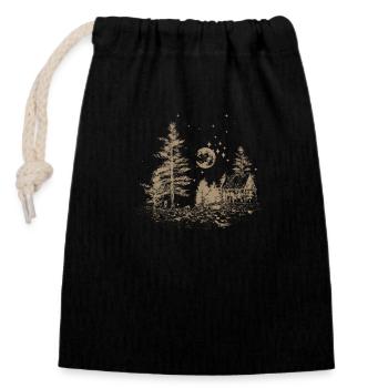 Lonely House - Closable cotton gift bag (14x20cm) - black - Front