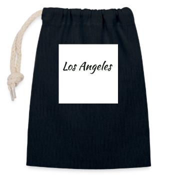 Los Angeles - Verschließbarer Geschenkbeutel aus Baumwolle (14x20cm) - Navy - Vorne