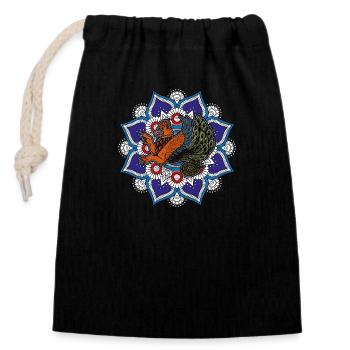 Faravahar Zoroastrianism Simurgh Persia - Closable cotton gift bag (14x20cm) - black - Front