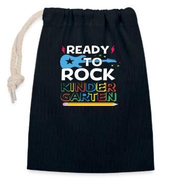 Ready To Rock Kindergarten - Closable cotton gift bag (14x20cm) - navy - Front