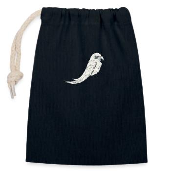 You Bird - Closable cotton gift bag (14x20cm) - navy - Front