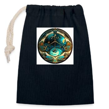 Surreal Balance - Closable cotton gift bag (14x20cm) - navy - Front