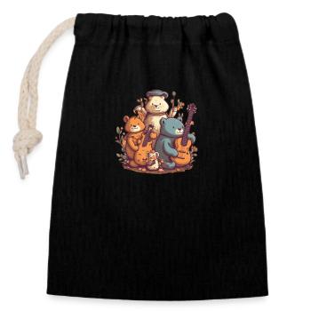 Rock me Baby one more Time. - Closable cotton gift bag (14x20cm) - black - Front