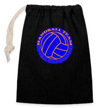 Handball Team 2 - Closable cotton gift bag (14x20cm) - black - Front