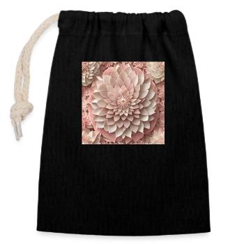 Amazing Flowers - Closable cotton gift bag (14x20cm) - black - Front