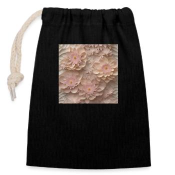 Amazing Flowers - Closable cotton gift bag (14x20cm) - black - Front