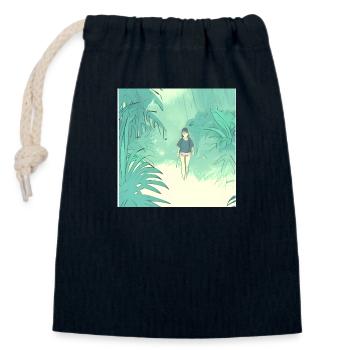 In the Jungle - Verschließbarer Geschenkbeutel aus Baumwolle (14x20cm) - Navy - Vorne