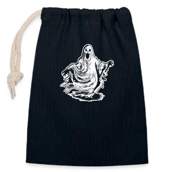 Geist Geister Geisterstunde Halloween - Verschließbarer Geschenkbeutel aus Baumwolle (14x20cm) - Navy - Vorne
