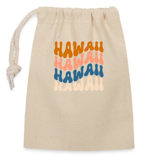 Hawaii - Verschließbarer Geschenkbeutel aus Baumwolle (14x20cm)