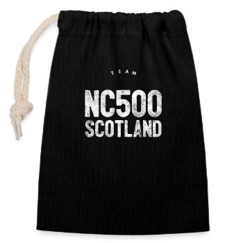 team nc 500 two - Closable cotton gift bag (14x20cm) - black - Front
