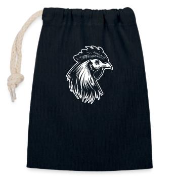 Huhn Hühnerstall Geflügel Hahn Bauernhof - Verschließbarer Geschenkbeutel aus Baumwolle (14x20cm) - Navy - Vorne
