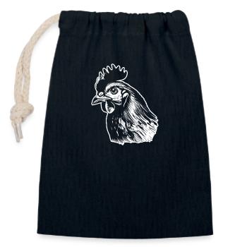 Huhn Hühnerstall Geflügel Hahn Bauernhof - Verschließbarer Geschenkbeutel aus Baumwolle (14x20cm) - Navy - Vorne