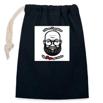 Bald Daddy - Closable cotton gift bag (14x20cm) - navy - Front