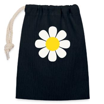 Gänseblümchen Blume Daisy Flower - Verschließbarer Geschenkbeutel aus Baumwolle (14x20cm) - Navy - Vorne