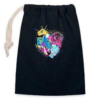 Graffiti style Splash hip hop couleurs peintre couleur - Sac cadeau en coton avec cordon (14 x 20 cm) - bleu marine - Devant