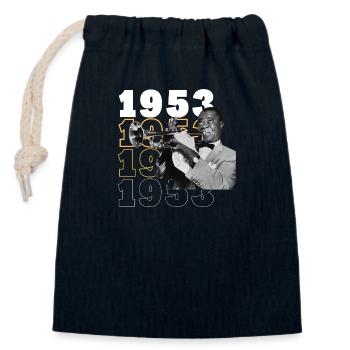 Jahrgang 1953 - Verschließbarer Geschenkbeutel aus Baumwolle (14x20cm) - Navy - Vorne