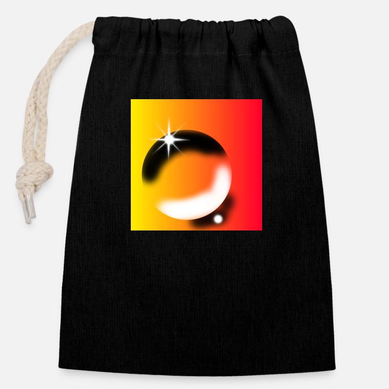 Modèle - Sac cadeau en coton avec cordon (14 x 20 cm) - noir