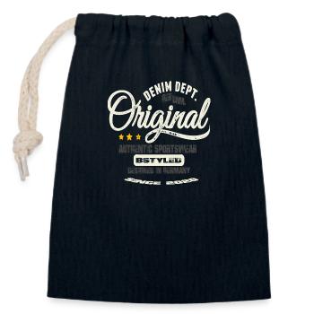 Original Sportswear - Closable cotton gift bag (14x20cm) - navy - Front
