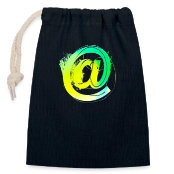 Internet email www drôle de mème grunge tech leters - Sac cadeau en coton avec cordon (14 x 20 cm) - bleu marine - Devant