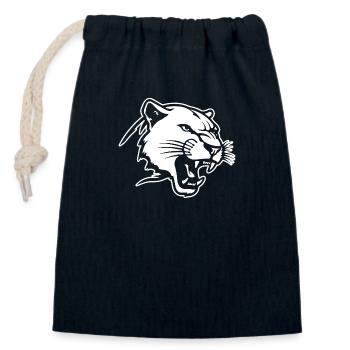 Panther Predator Jungle Wildcat - Sac cadeau en coton avec cordon (14 x 20 cm) - bleu marine - Devant