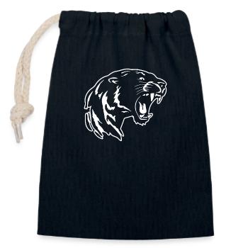 Panther Predator Jungle Wildcat - Sac cadeau en coton avec cordon (14 x 20 cm) - bleu marine - Devant