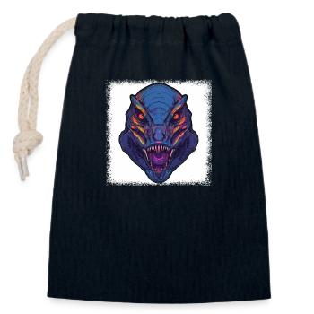 agriculture geek génial blague animal drôle dictons - Sac cadeau en coton avec cordon (14 x 20 cm) - bleu marine - Devant