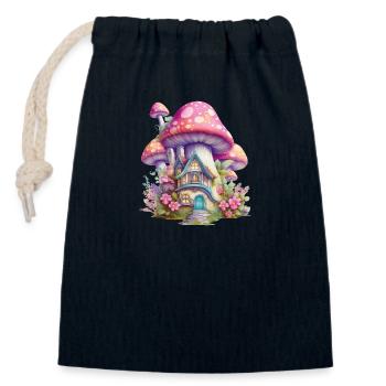 Fairy House Pizhaus Märchenwelt Kinder Phantasie - Verschließbarer Geschenkbeutel aus Baumwolle (14x20cm) - Navy - Vorne