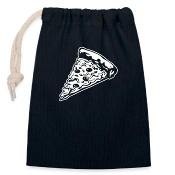 Pizza Restauration rapide Pizzeria - Sac cadeau en coton avec cordon (14 x 20 cm) - bleu marine - Devant