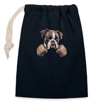 Meilleur ami des boxeurs Un compagnon loyal et puissant - Sac cadeau en coton avec cordon (14 x 20 cm) - bleu marine - Devant