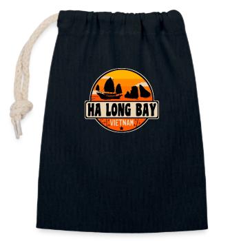 Ha Long Bay, Vietnam - Closable cotton gift bag (14x20cm) - navy - Front