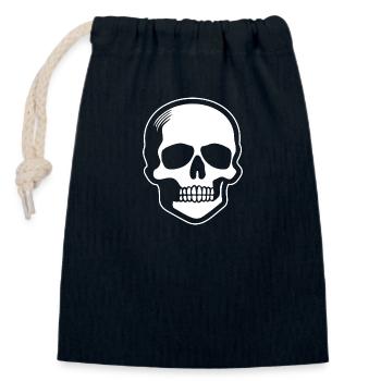 Skeleton Costume Bones Halloween Horror - Closable cotton gift bag (14x20cm) - navy - Front