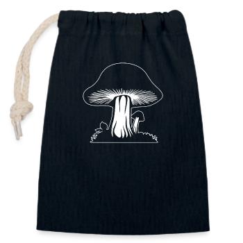 Mushroom Mushroom Picker Mushrooms Fungi - Closable cotton gift bag (14x20cm) - navy - Front