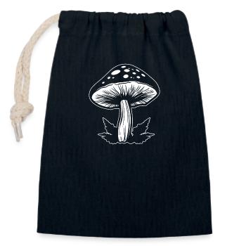 Mushroom Mushroom Picker Mushrooms Fungi - Closable cotton gift bag (14x20cm) - navy - Front