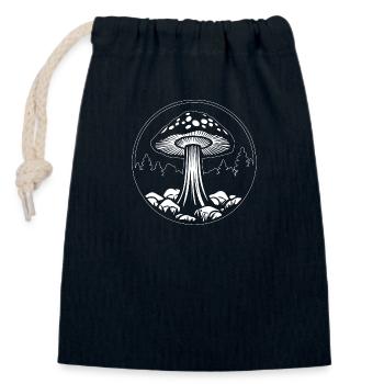 Mushroom Mushroom Picker Mushrooms Fungi - Closable cotton gift bag (14x20cm) - navy - Front