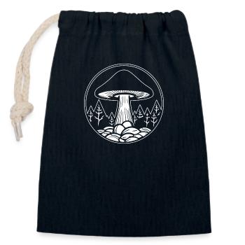 Mushroom Mushroom Picker Mushrooms Fungi - Closable cotton gift bag (14x20cm) - navy - Front