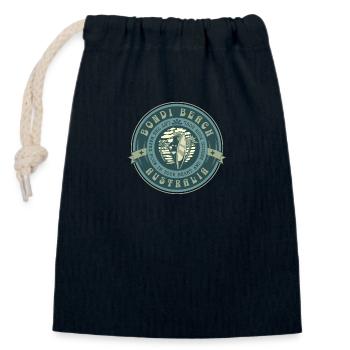 Bondi Beach Surfer Fille - Sac cadeau en coton avec cordon (14 x 20 cm) - bleu marine - Devant