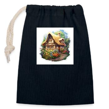 Charming Summer Cottage Surrounded by Nature - Verschließbarer Geschenkbeutel aus Baumwolle (14x20cm) - Navy - Vorne