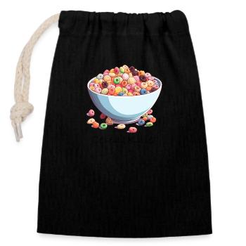 Cereal Killer - Verschließbarer Geschenkbeutel aus Baumwolle (14x20cm) - Schwarz - Vorne