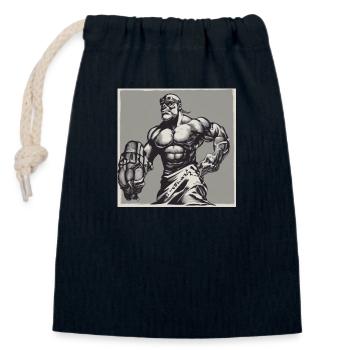 Mr. LOCO - Verschließbarer Geschenkbeutel aus Baumwolle (14x20cm) - Navy - Vorne