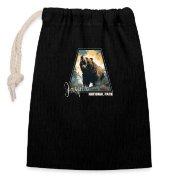 Jasper National Park - Closable cotton gift bag (14x20cm) - black - Front