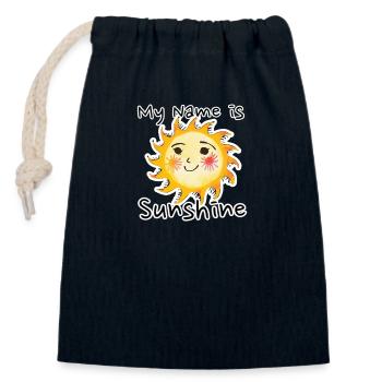 Sprüche - Verschließbarer Geschenkbeutel aus Baumwolle (14x20cm) - Navy - Vorne