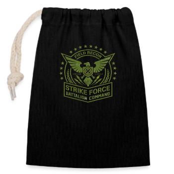 Army Military Air Force Navy Marines Amérique États-Unis - Sac cadeau en coton avec cordon (14 x 20 cm) - noir - Devant
