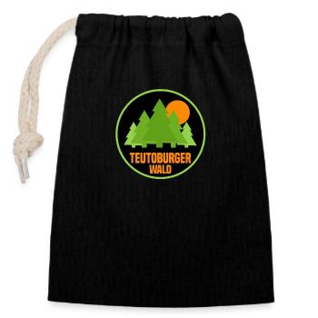 Teutoburger Wald - Verschließbarer Geschenkbeutel aus Baumwolle (14x20cm) - Schwarz - Vorne