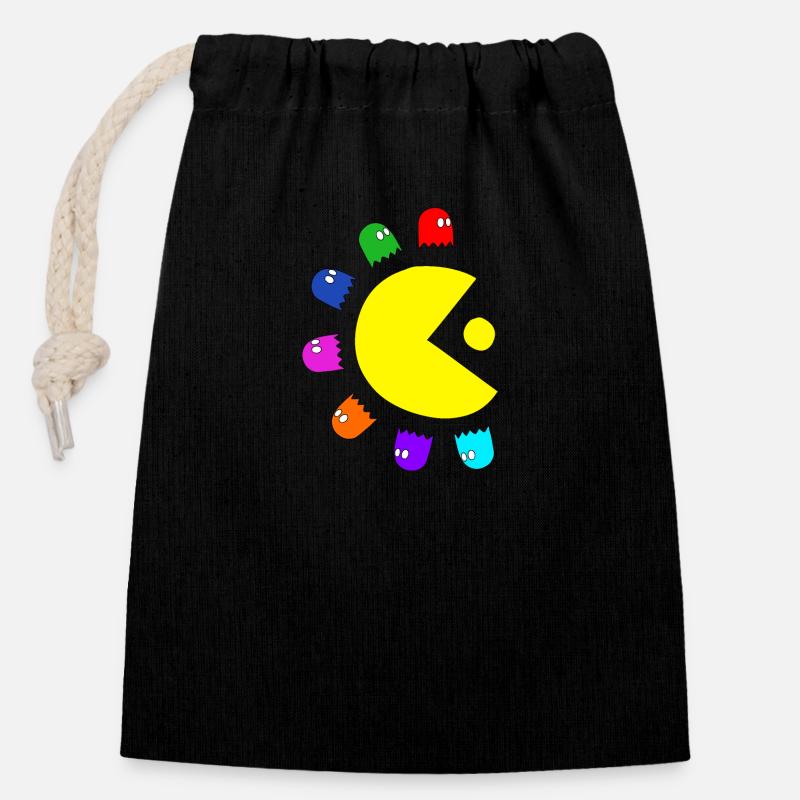 Coconuts - Closable cotton gift bag (14x20cm) - black