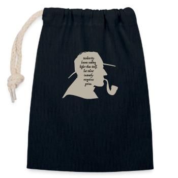 Talent erkennt sofort das geniale Sherlock-Zitat. - Verschließbarer Geschenkbeutel aus Baumwolle (14x20cm) - Navy - Vorne