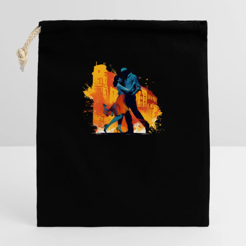 La danse est une forme d’expression Sac cadeau en coton avec cordon (14 x 20 cm)