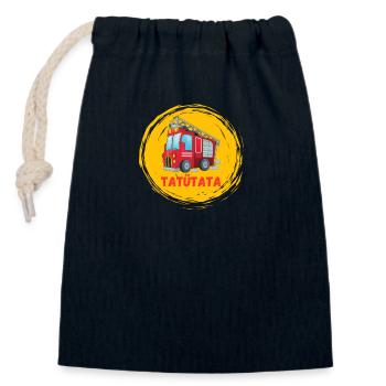 Tatütata, Die Feuerwehr - Verschließbarer Geschenkbeutel aus Baumwolle (14x20cm) - Navy - Vorne