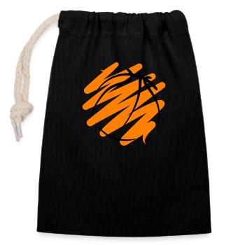 Basketball 60 - Closable cotton gift bag (14x20cm) - black - Front