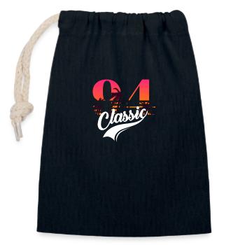 Vintage 1994-94e anniversaire - Sac cadeau en coton avec cordon (14 x 20 cm) - bleu marine - Devant