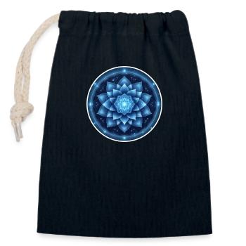 Flower of Power - Third Eye Chakra - Closable cotton gift bag (14x20cm) - navy - Front